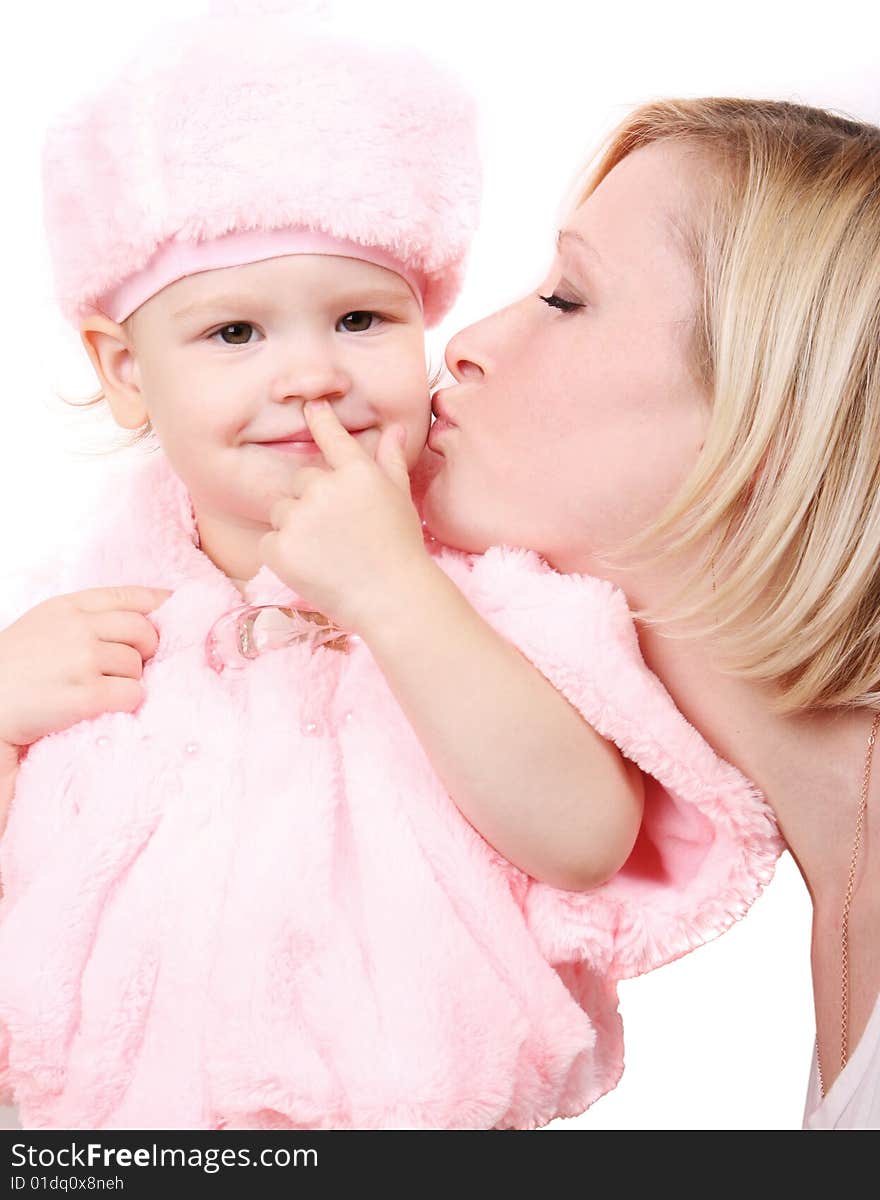 Young mother with cute little daughter. Young mother with cute little daughter