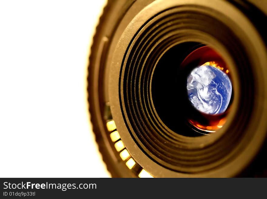 Lens And Earth