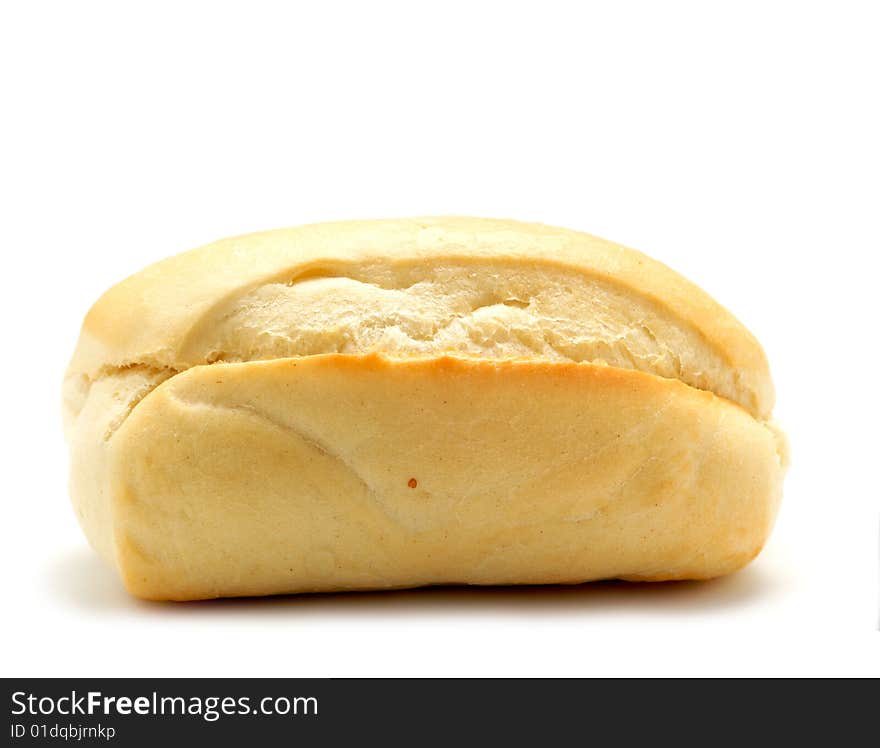 The soft, fresh bun from white flour isolated on a white background.