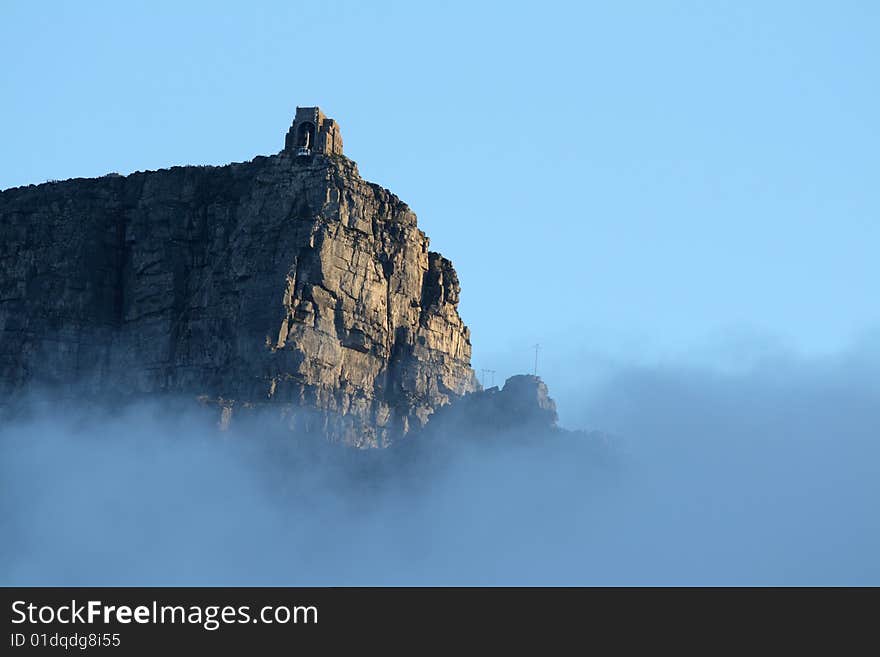 The upper cable car station on top of Table Mountain.