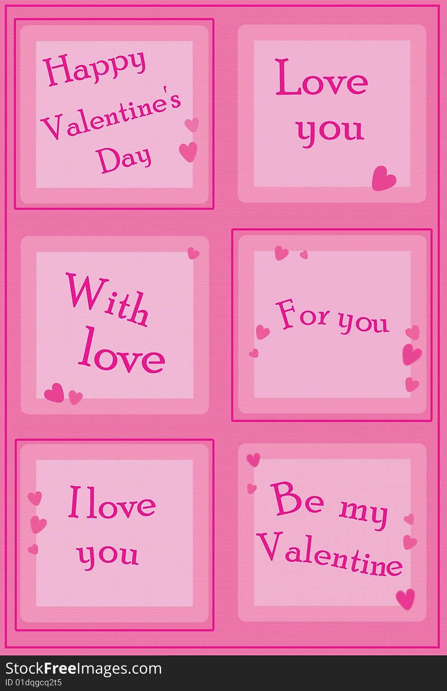 Six cubes with congratulations for your girlfriend. Six cubes with congratulations for your girlfriend