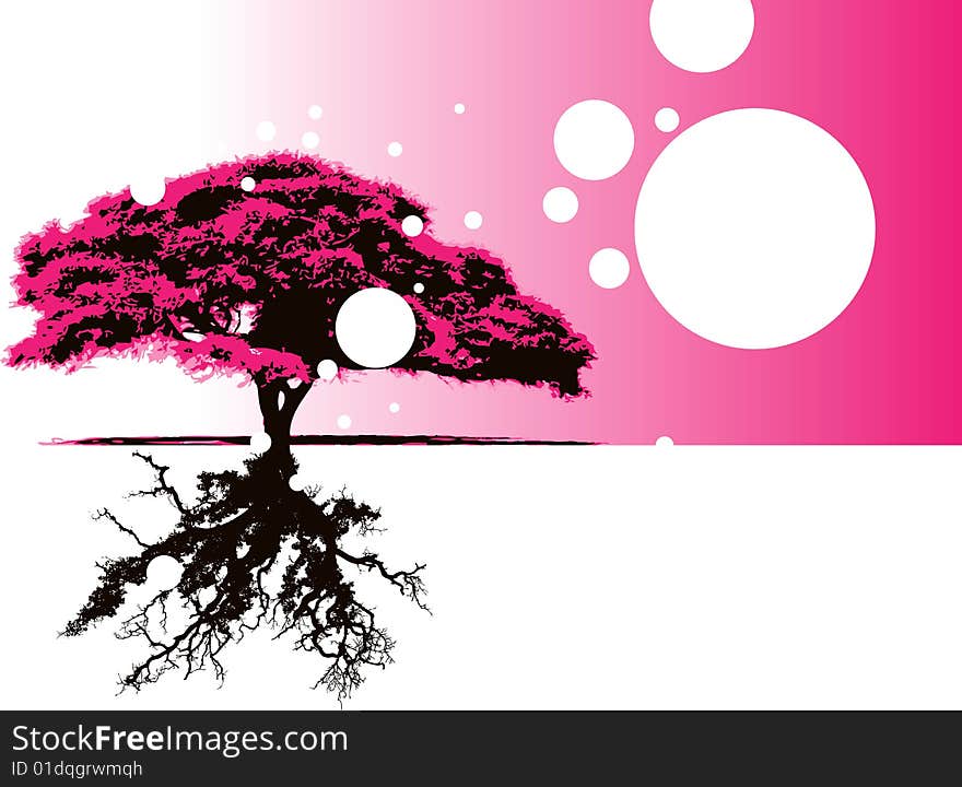 Fabulous tree and text bubbles with empty text space for your message. Fabulous tree and text bubbles with empty text space for your message