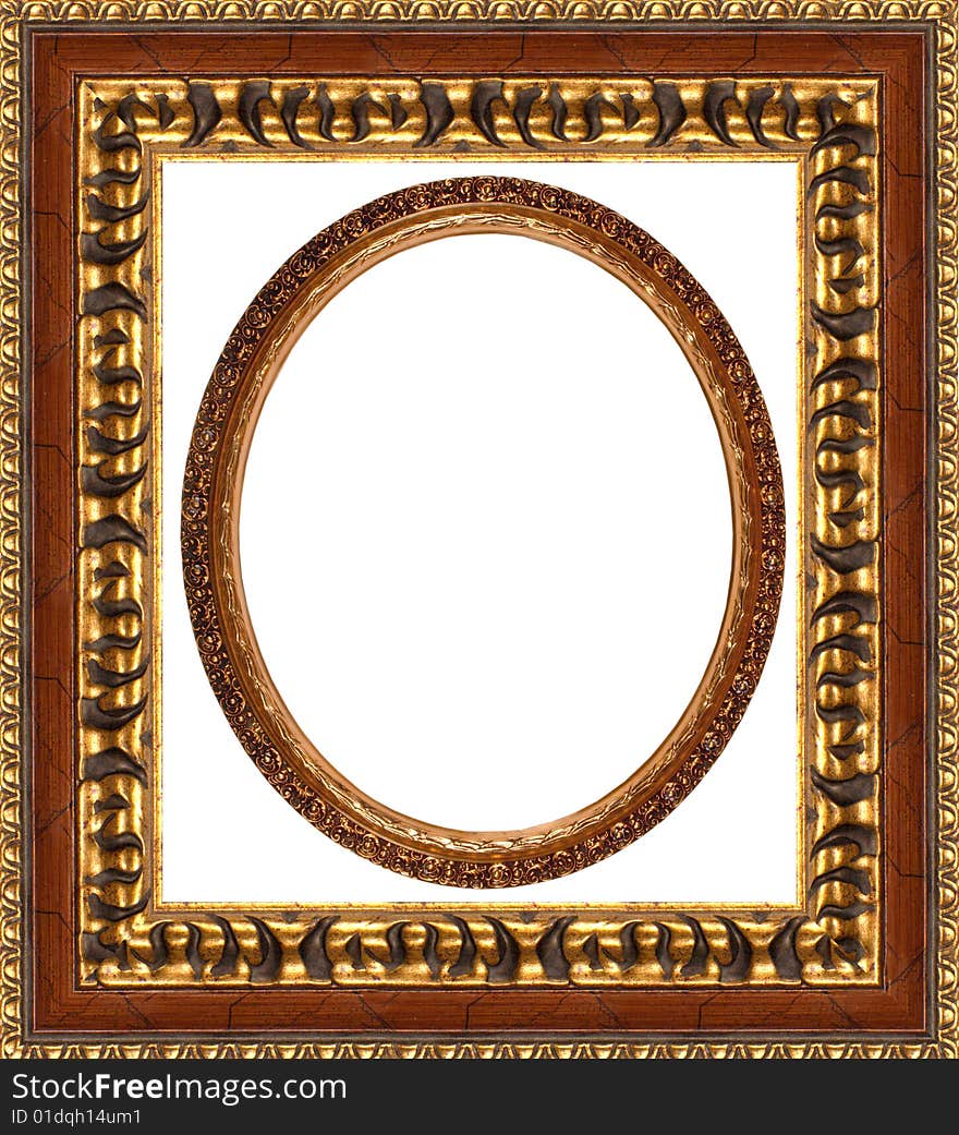 A picture frame on a white