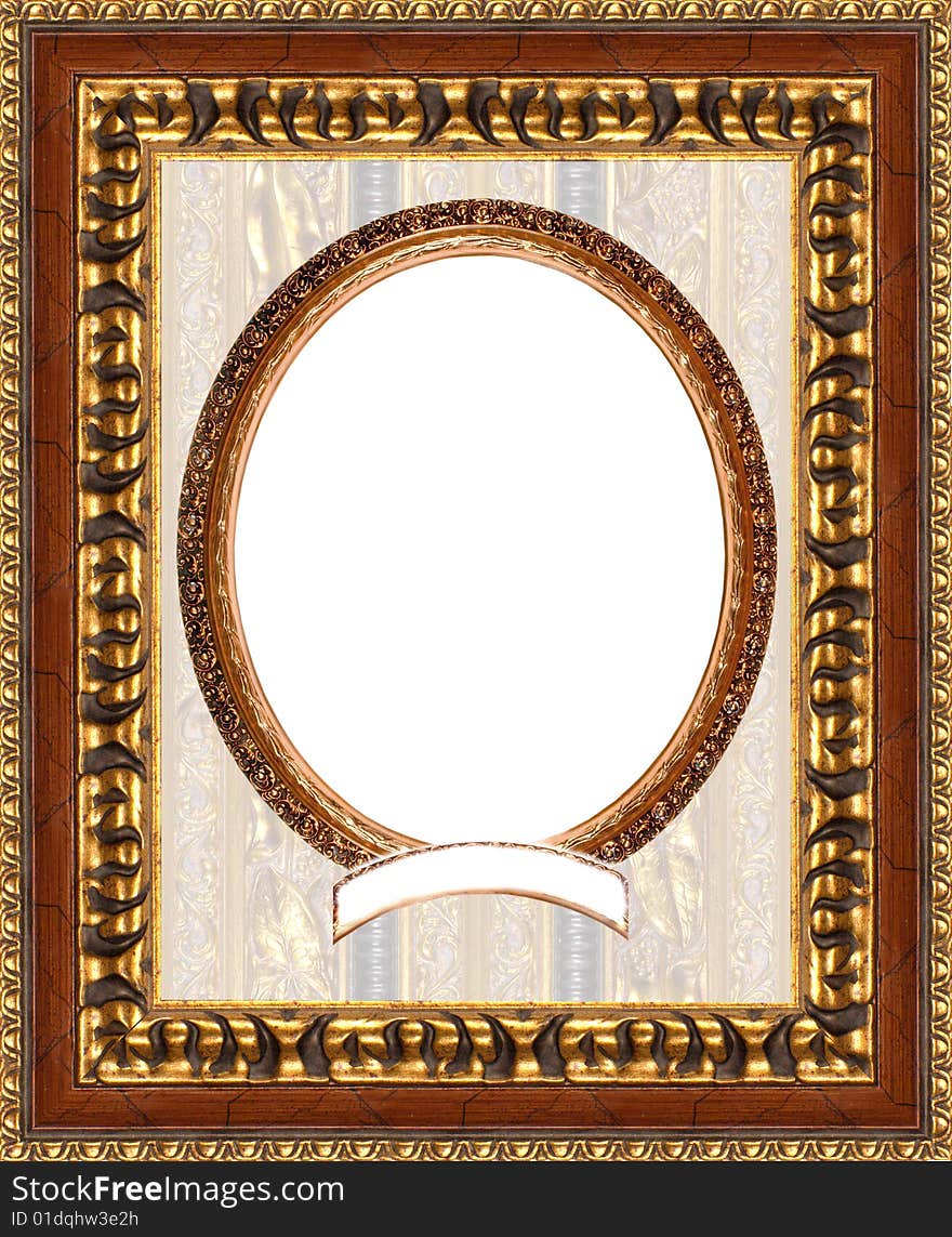 A picture frame on a white