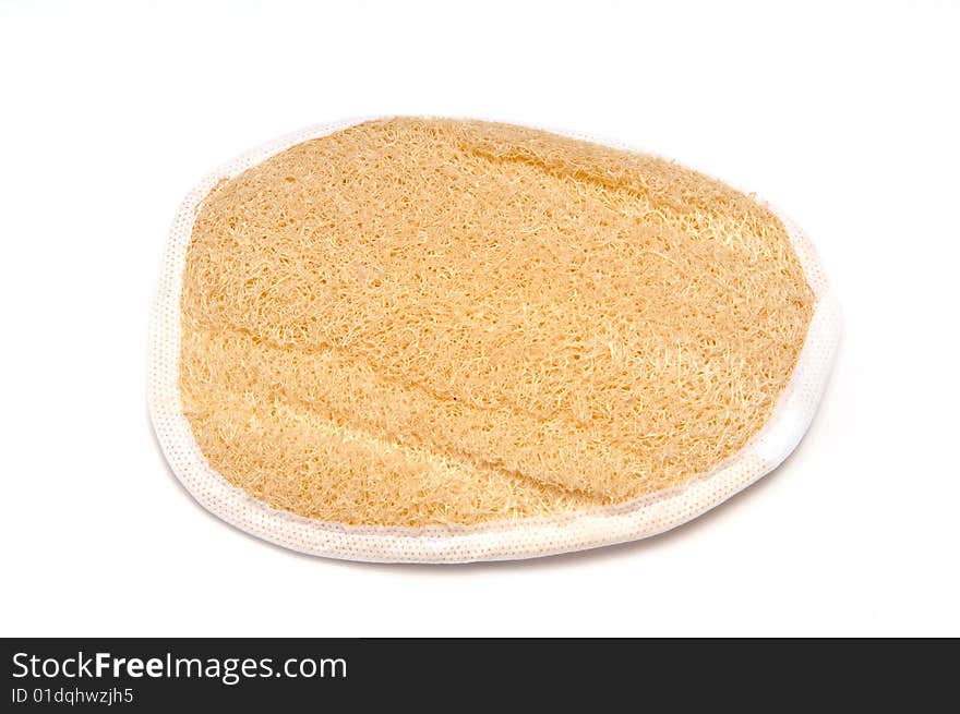 Bathroom sponge isolated at white