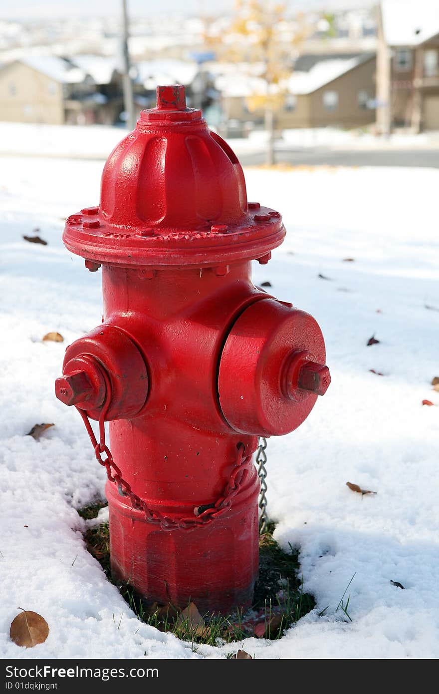 Fire hydrant on the snow