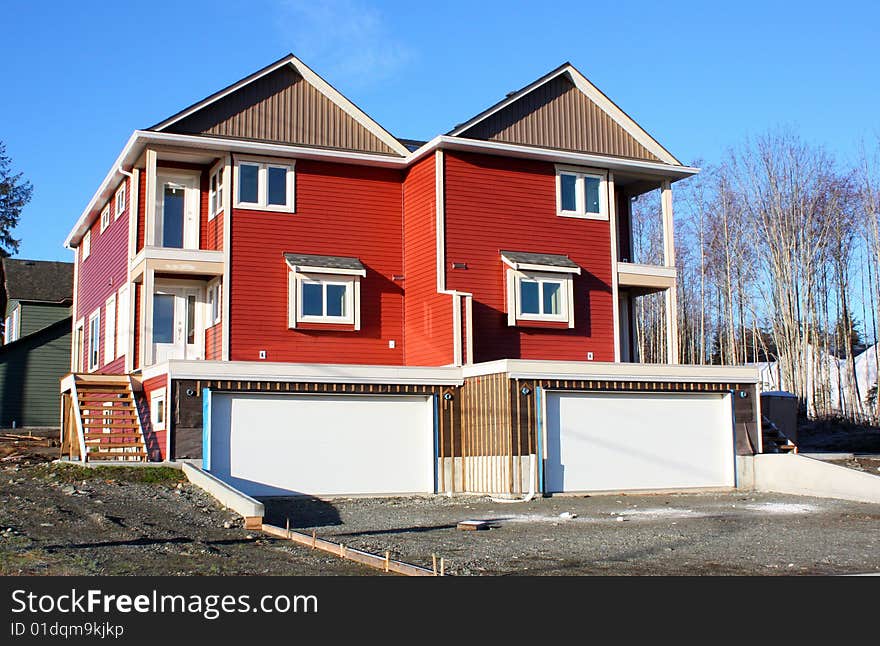 A new house under construction.