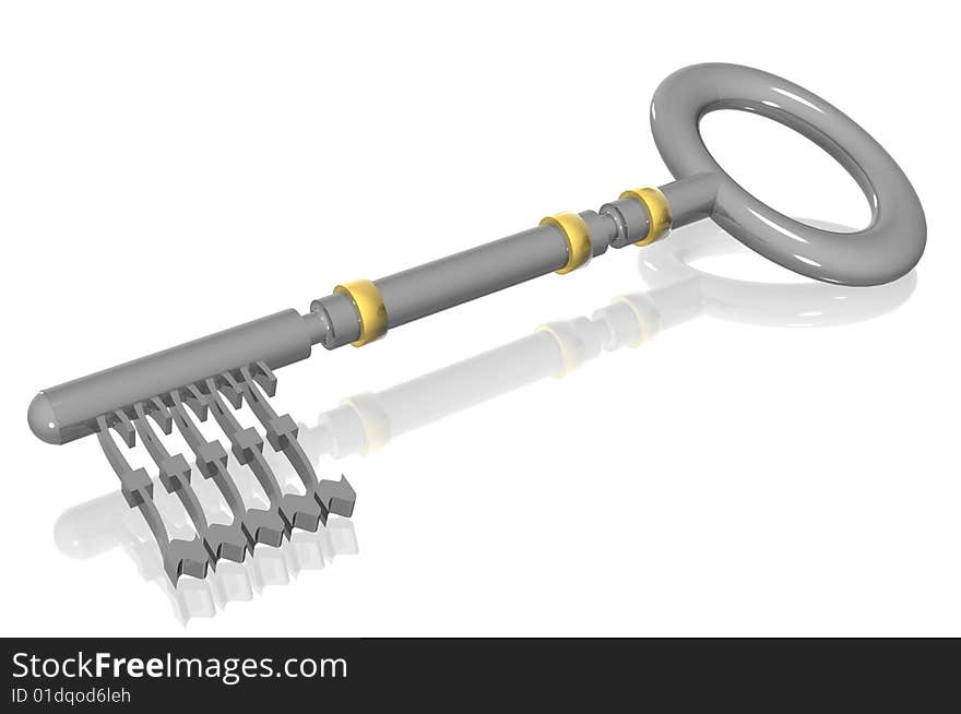 A 3d Rendered Illustration showing the Key to Success