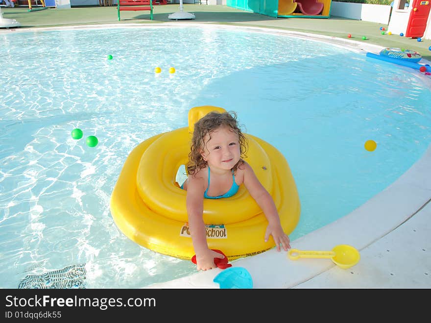 She enjoy her life in the pool. She enjoy her life in the pool