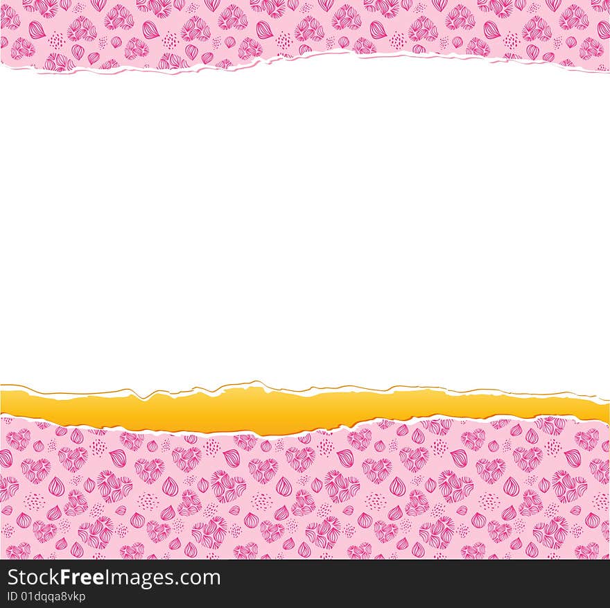 Teared wrapper as a background for ypur valentine's designs. Teared wrapper as a background for ypur valentine's designs