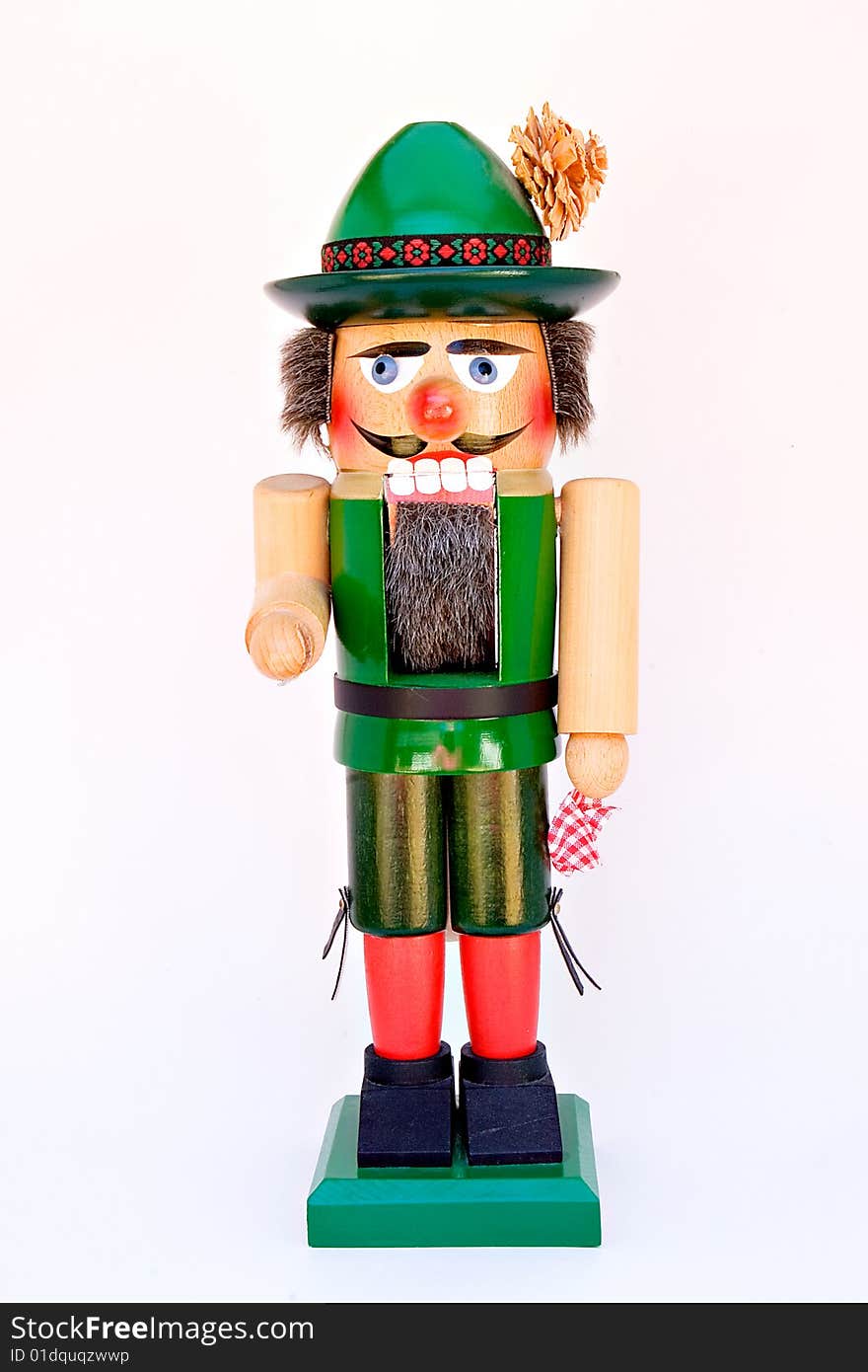 Christmas nutcracker doll on a white background. Christmas nutcracker doll on a white background.