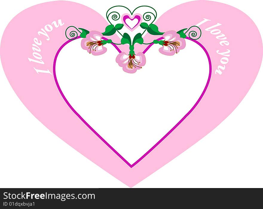 I love you. Valentine day. Vector illustration. I love you. Valentine day. Vector illustration.