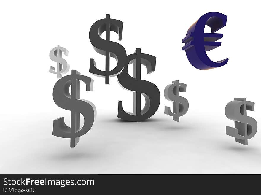 Dollar/euro Symbols