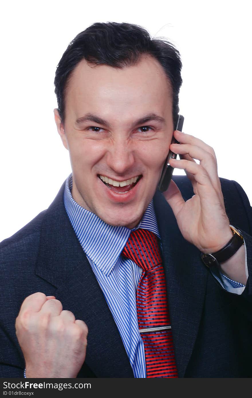 Businessman, isolated on a white background. Businessman, isolated on a white background