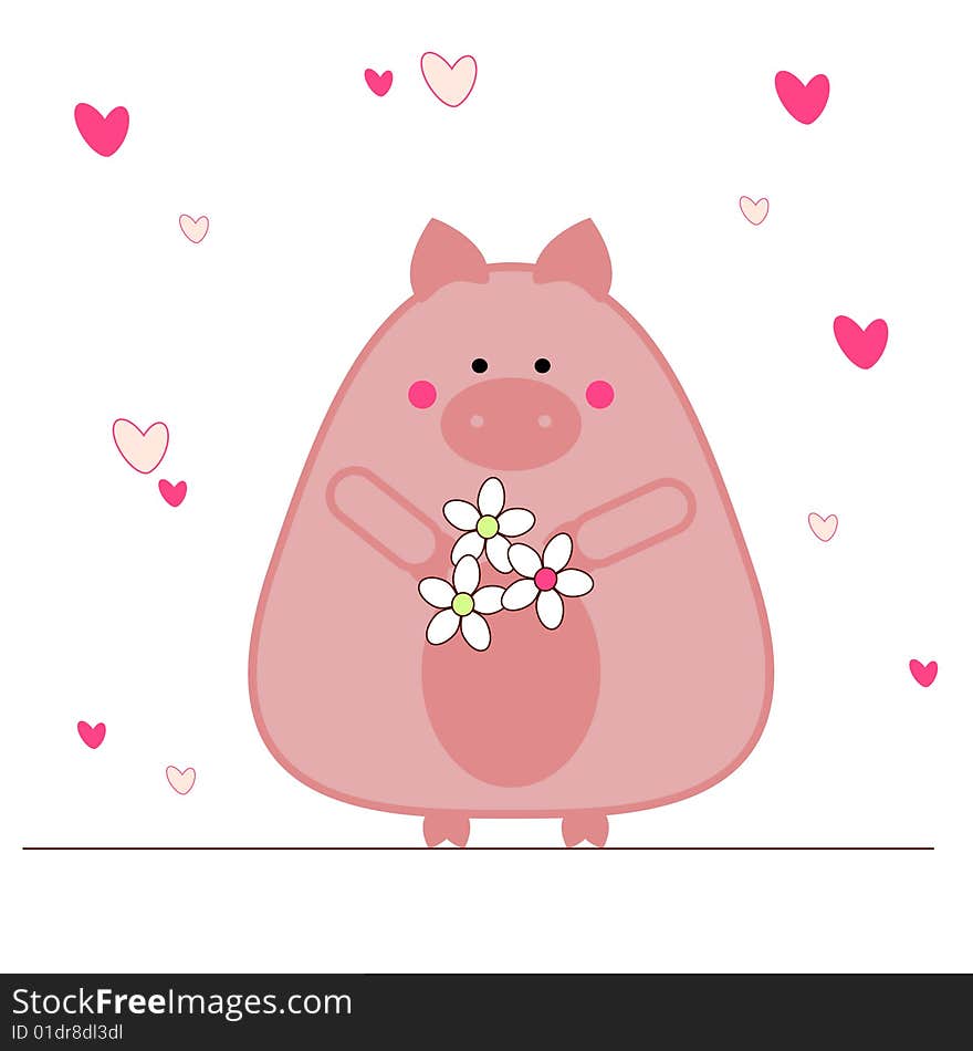 Pig in love