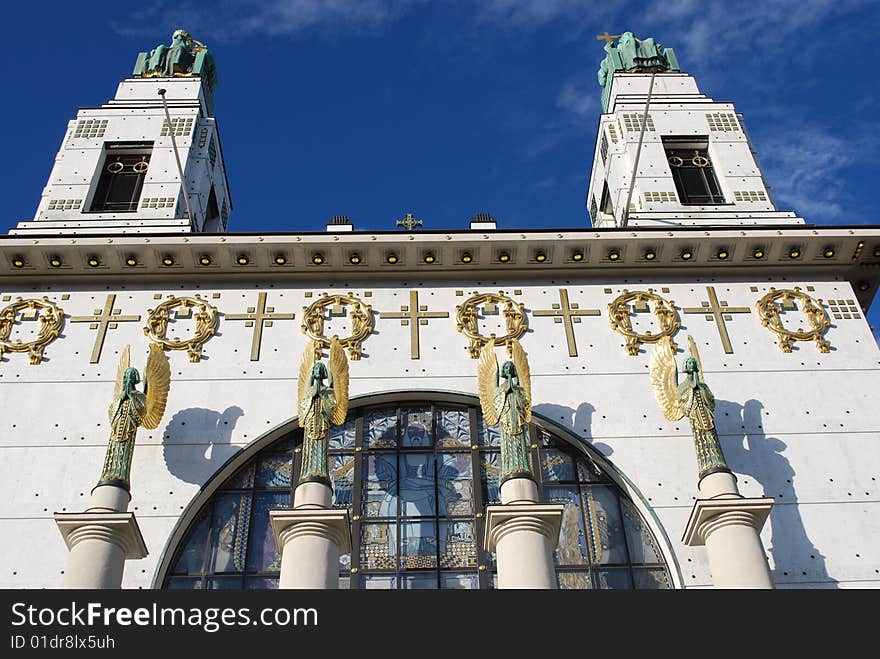 Vienna: Otto Wagner Church detail