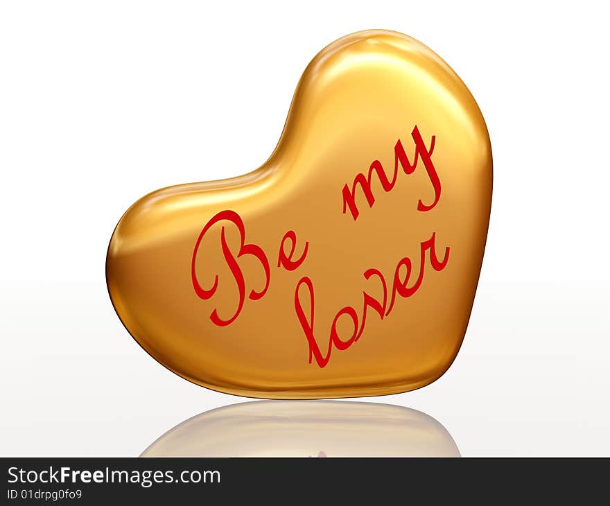 Be my lover in golden heart