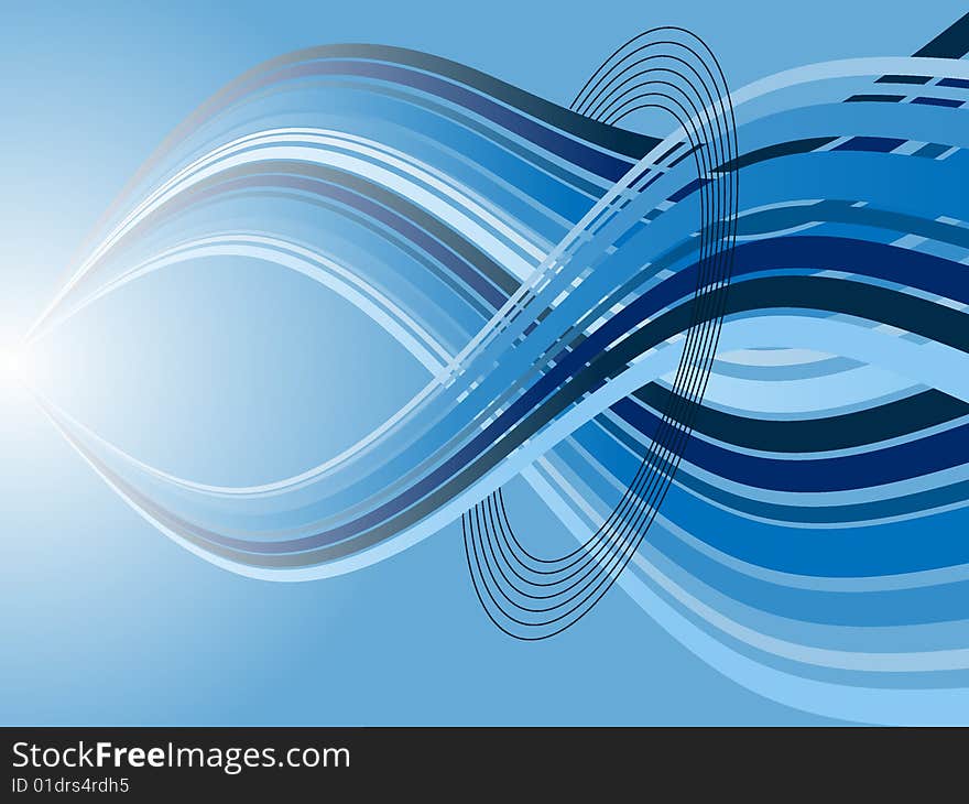 Abstract blue background with lines. Abstract blue background with lines