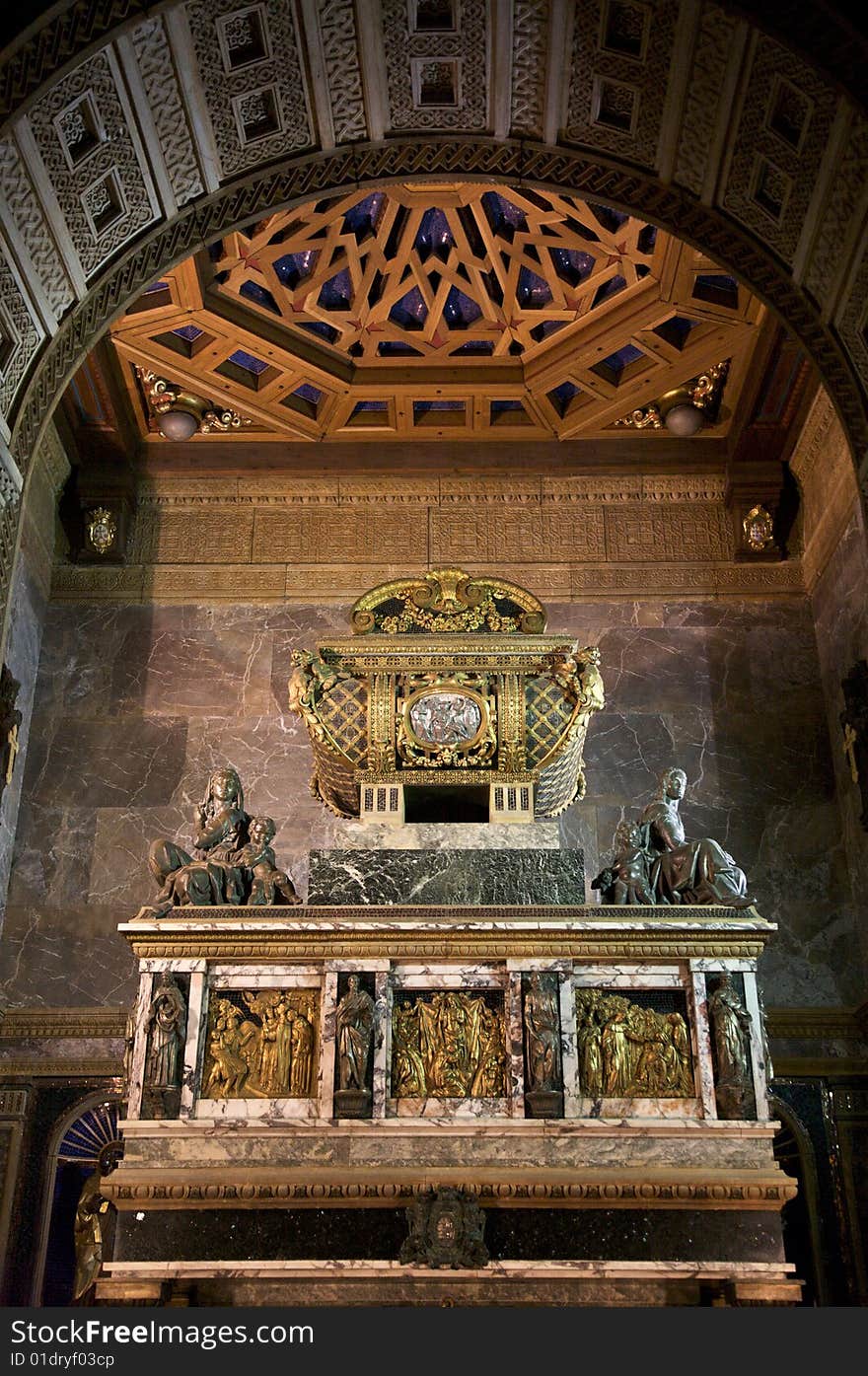 Saint john of the cross tomb inside church of segovia spain. Saint john of the cross tomb inside church of segovia spain