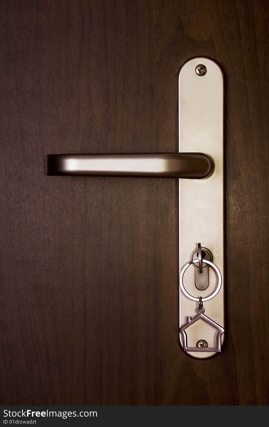 Door key on a desk