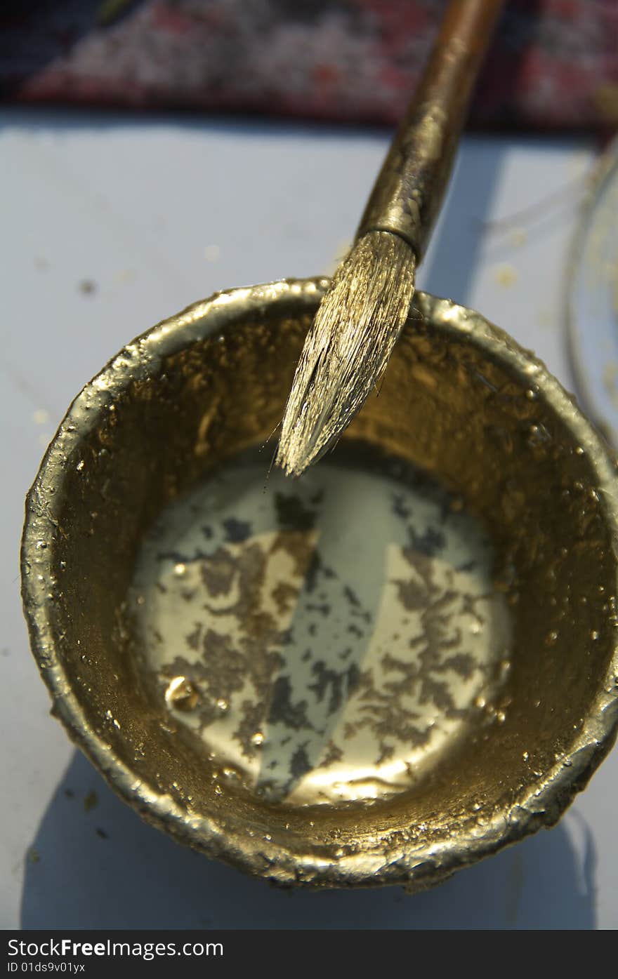 Chinese writing brushes with hair for the brush and bamboo for the handle