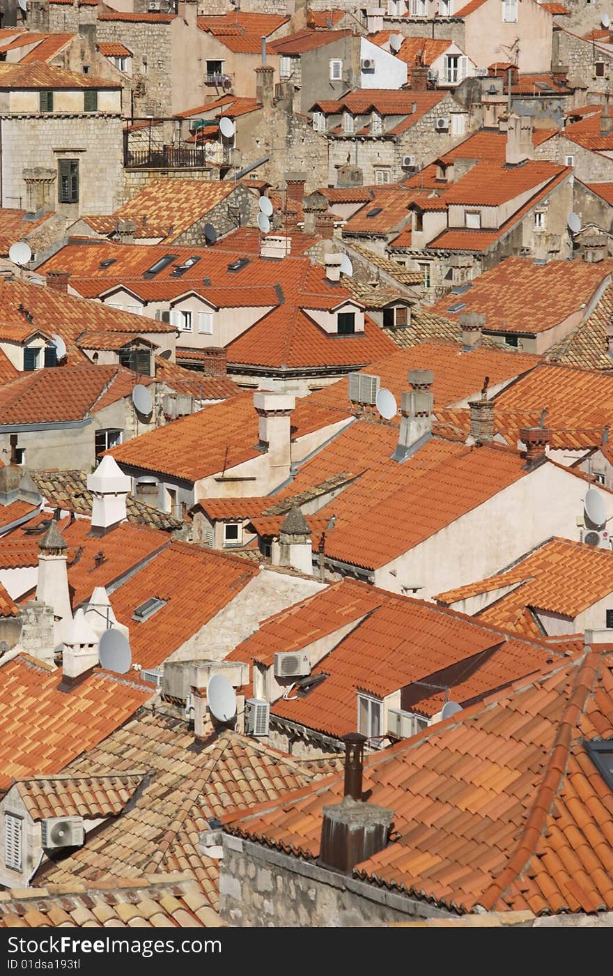 Roofs of the old city (Dubrovnik, Croatia)