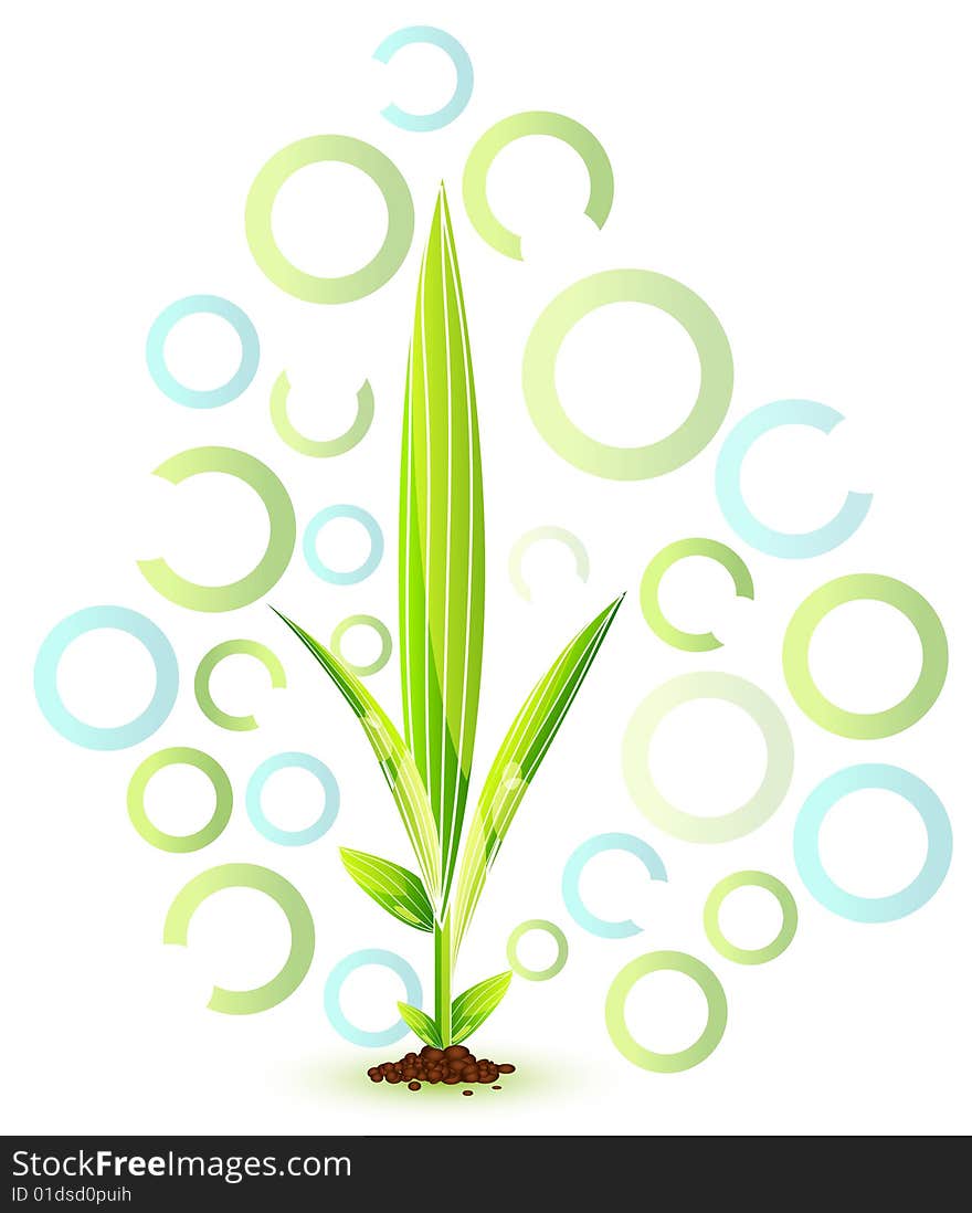 Ecology green illustration for designers. Ecology green illustration for designers