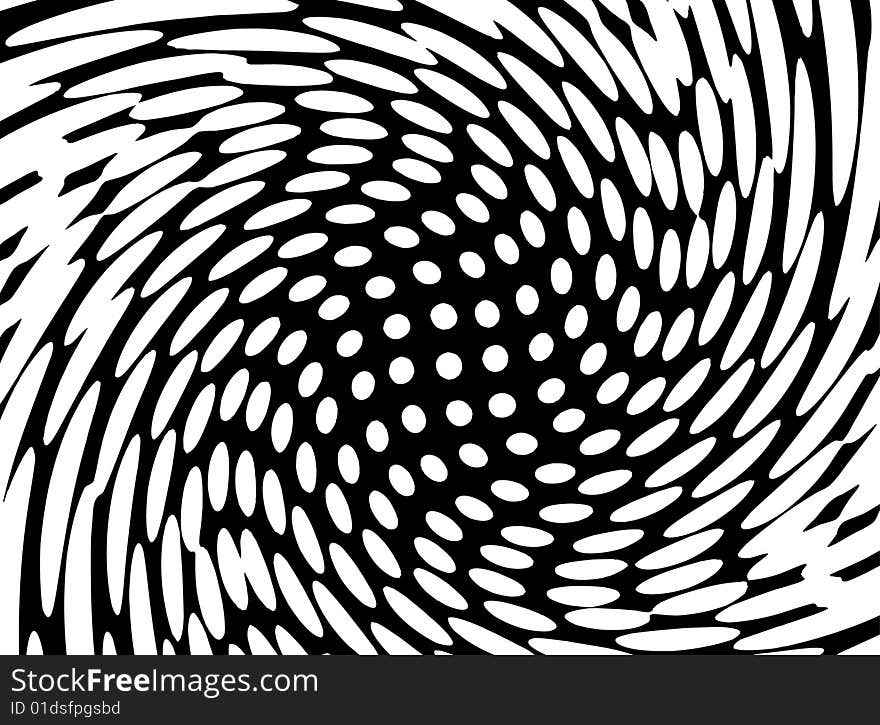 Illustration of halftone background, black, white