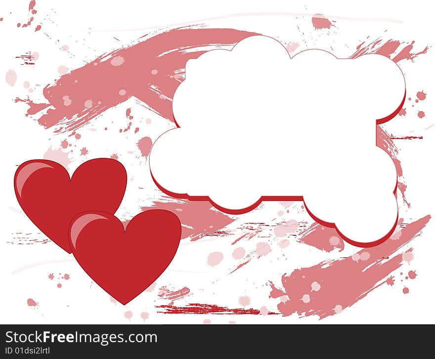 Grunge Background With Heart