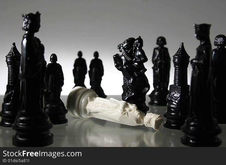 Close-up view of chess.