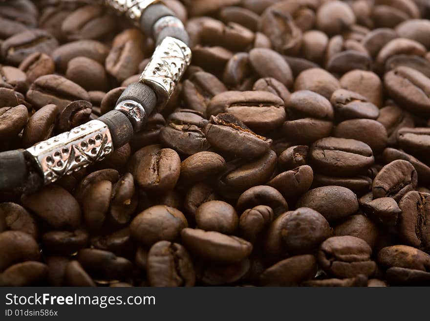 macro shot of coffee beans