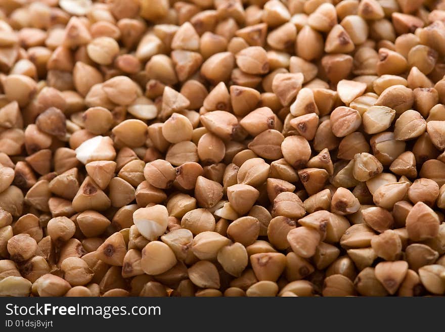 Colorful macro shot of buckwheat