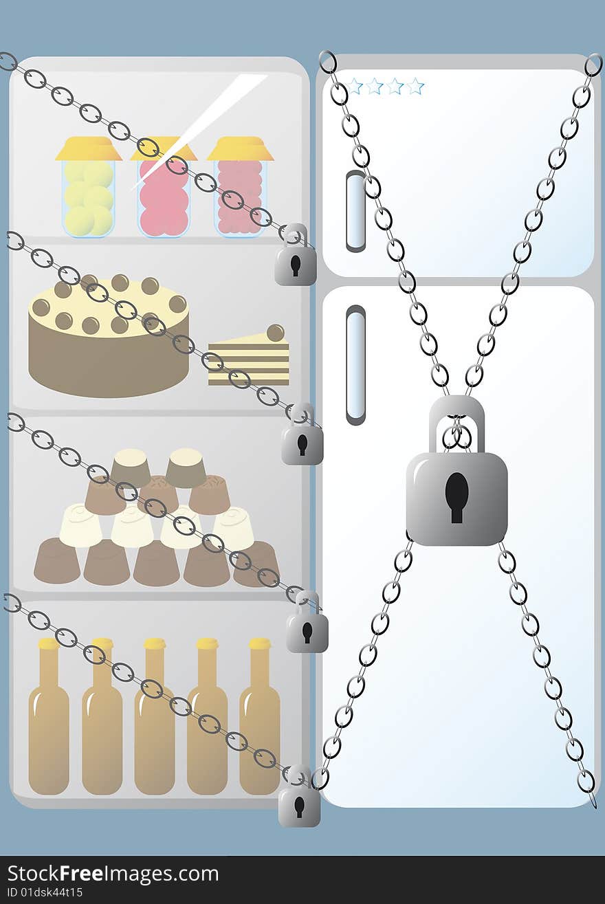 Fridge with lock