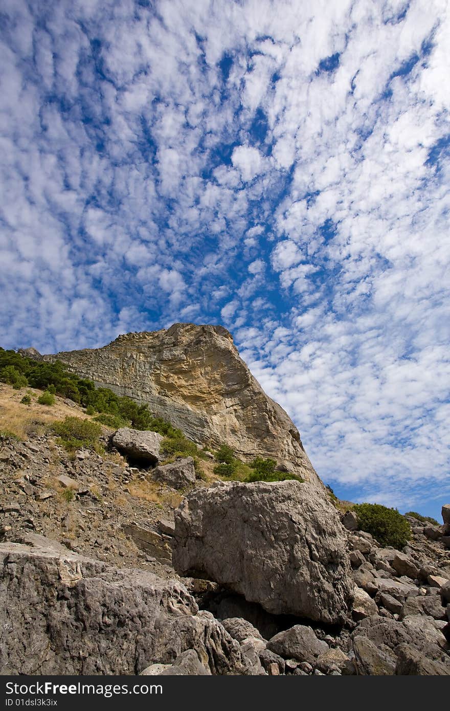 Beautiful landscape with the clouds