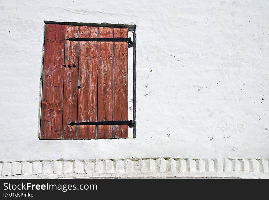 Window Shutter in Ancient Russian Monastery