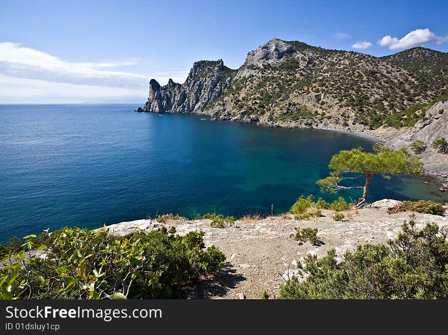 Coastal landscape with the beautiful sae