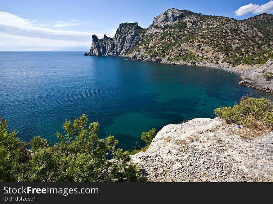 Coastal landscape with the beautiful sea