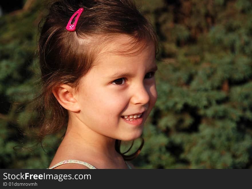 A portrait with a sweet little girl. A portrait with a sweet little girl