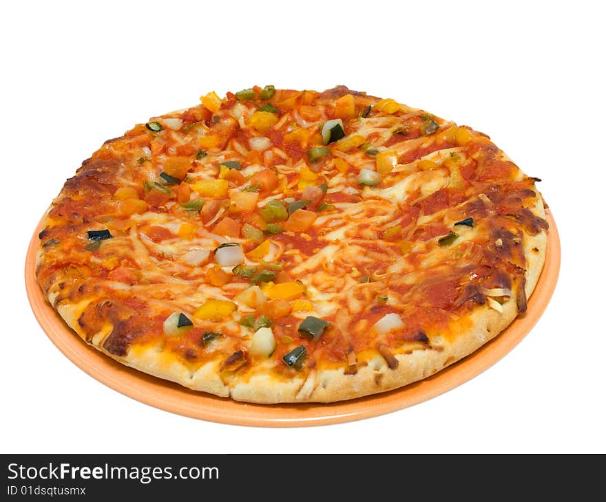 Pizza isolated on white background. Pizza isolated on white background