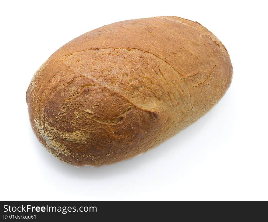 Fresh bread on white background.