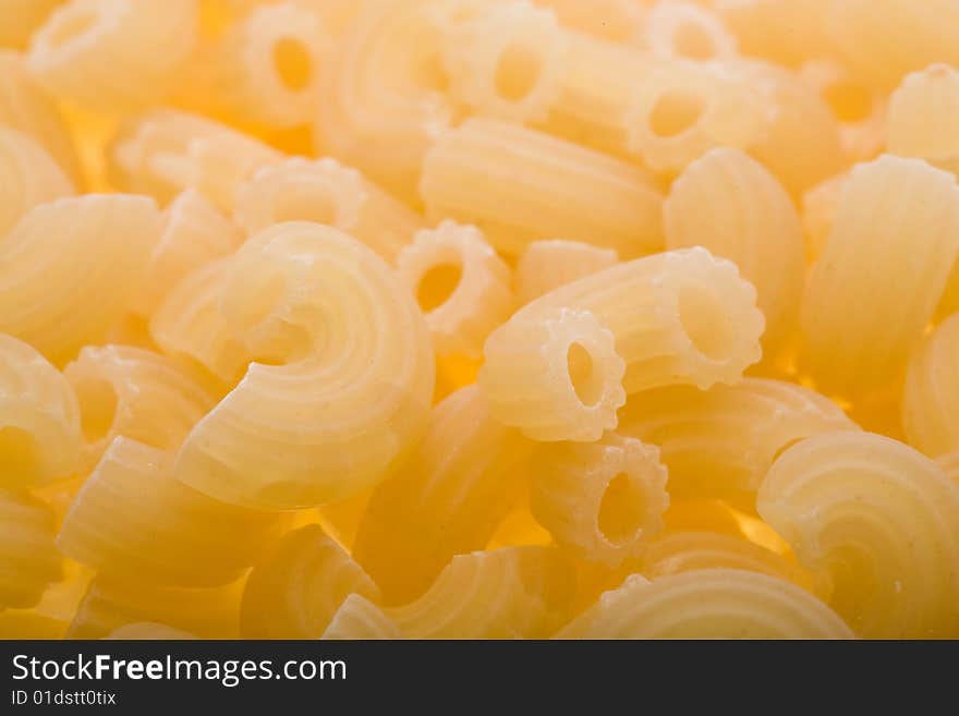 Colorful macro shot of macaroni