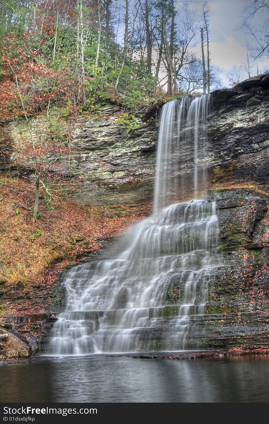 Autumn waterfall