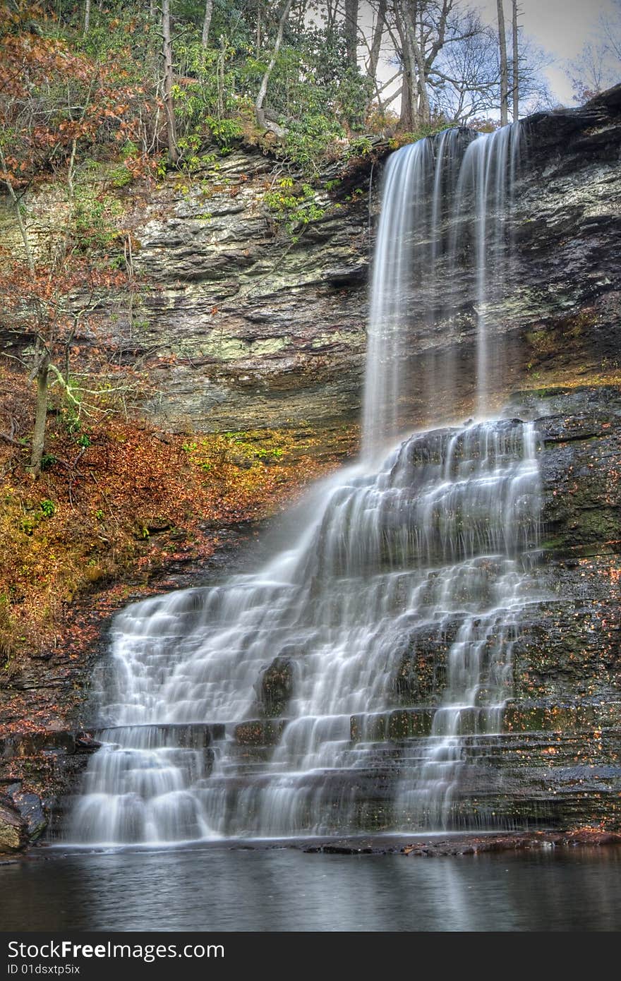 Autumn waterfall