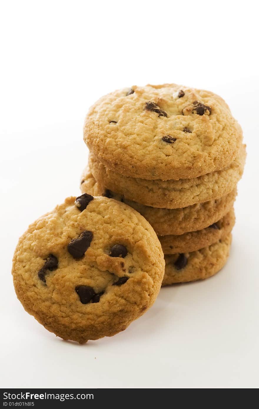 Bunch of cookies on a white background, Shallow depth of field. Bunch of cookies on a white background, Shallow depth of field.