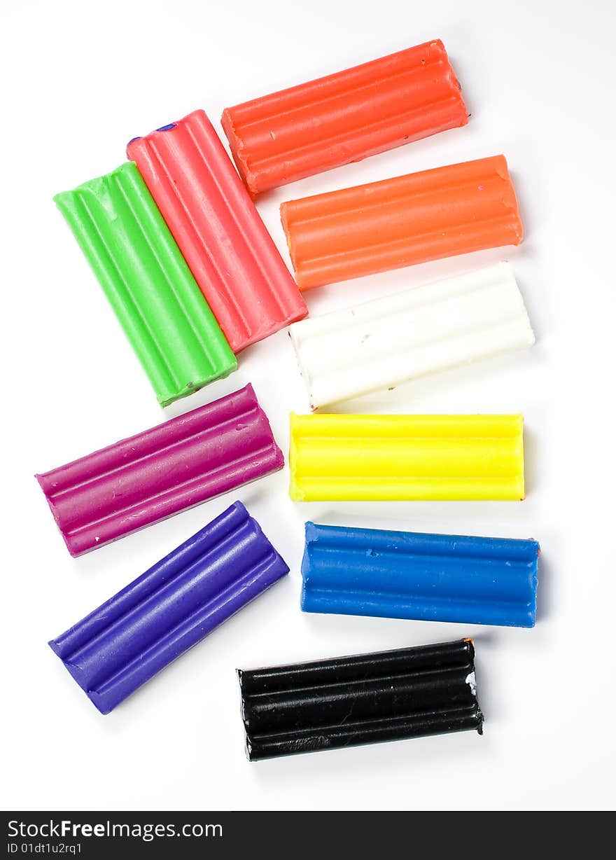 Plasticine, several different colours