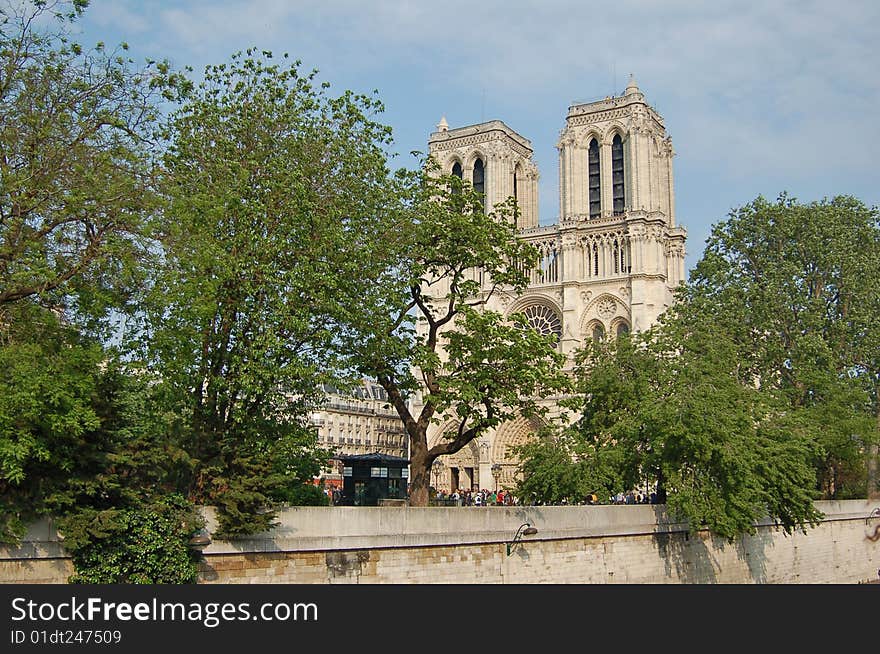 View of cathedral Notre-Dame de Paris