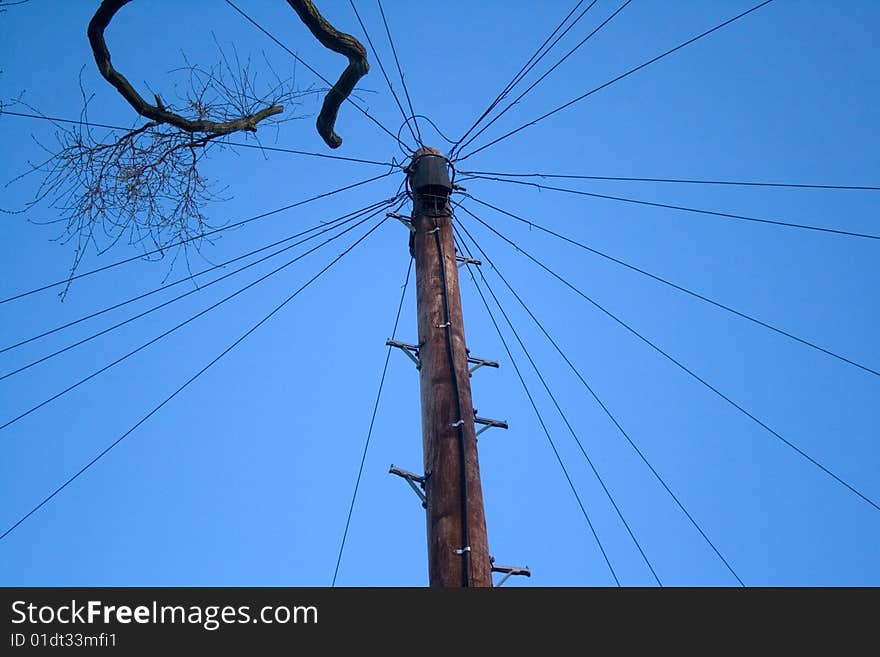 Telephone Pole And Lines