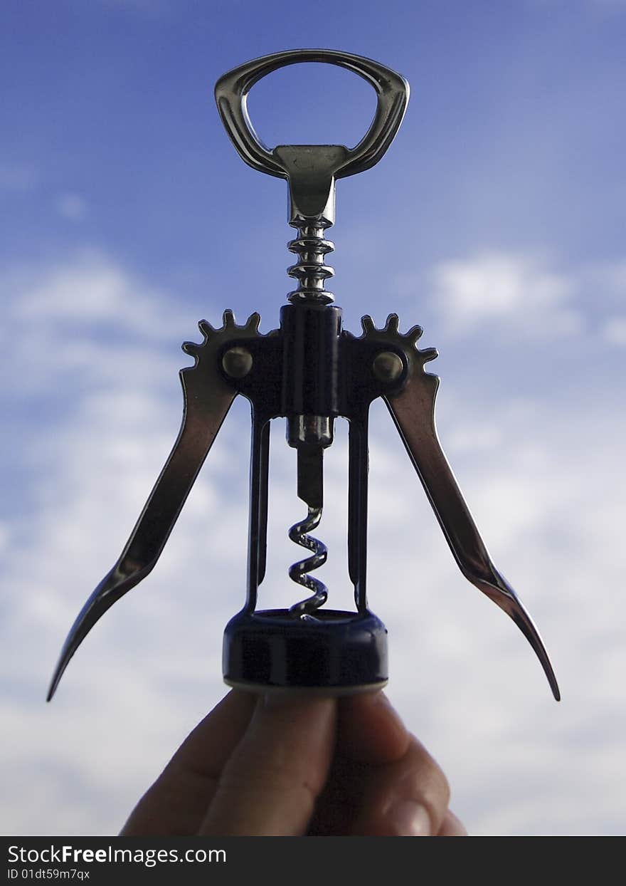 Objects with the background of a blue sky with clouds. Objects with the background of a blue sky with clouds