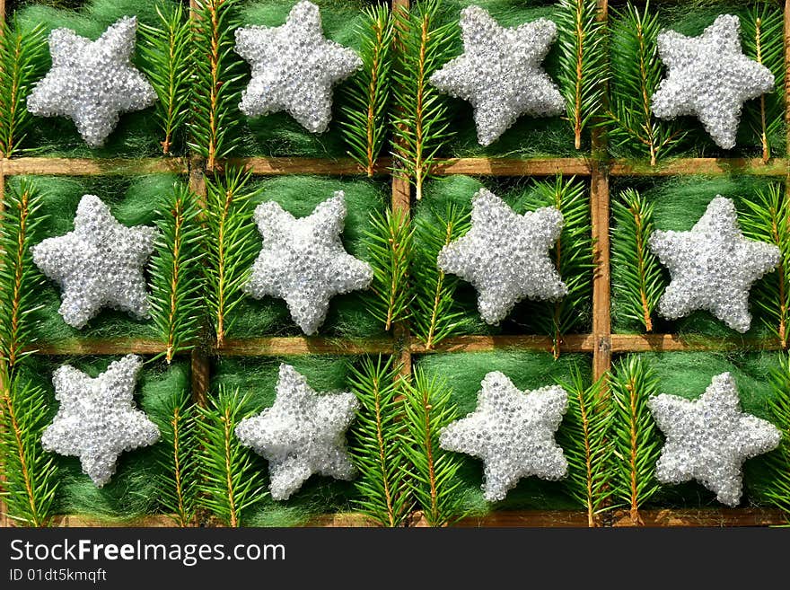 Stars in a letter case. Stars in a letter case