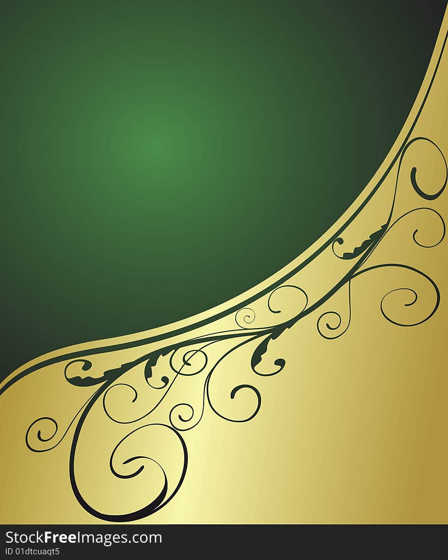 Green and gold background